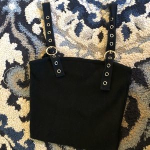 Black crop top size small